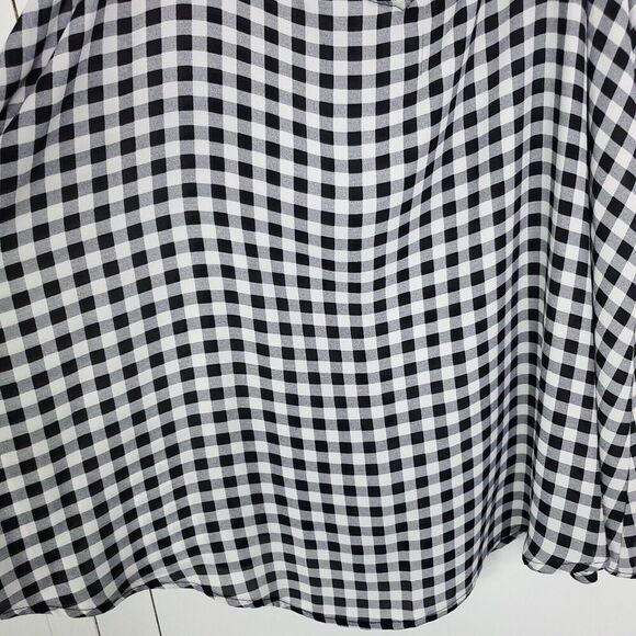 Torrid Top Womens 2X Gingham Plaid Light Weight New Georgette O Ring Cami Tank - Picture 3 of 9